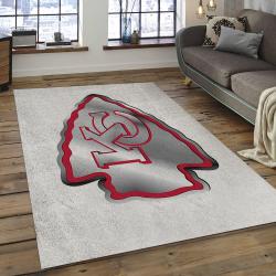 NFL Kansas City Chiefs Rectangle Rug Personalized Non-Slip Carpet Gift For Football Fans KSCC50