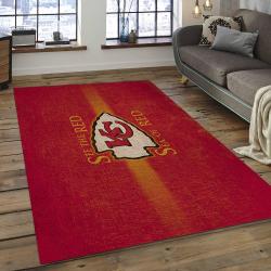 NFL Kansas City Chiefs Rectangle Rug Personalized Non-Slip Carpet Gift For Football Fans KSCC51