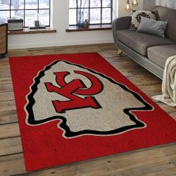 NFL Kansas City Chiefs Rectangle Rug Personalized Non-Slip Carpet Gift For Football Fans KSCC52