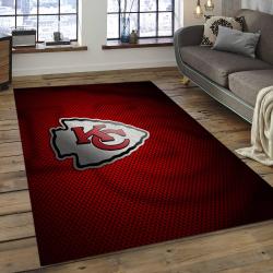 NFL Kansas City Chiefs Rectangle Rug Personalized Non-Slip Carpet Gift For Football Fans KSCC54