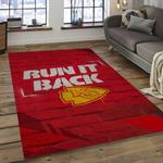nfl kansas city chiefs football team logo rectangle area rug dark room kscc55