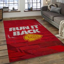 NFL Kansas City Chiefs Rectangle Rug Personalized Non-Slip Carpet Gift For Football Fans KSCC55
