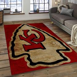 NFL Kansas City Chiefs Rectangle Rug Personalized Non-Slip Carpet Gift For Football Fans KSCC57