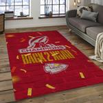 nfl kansas city chiefs football team logo rectangle area rug dark room kscc59