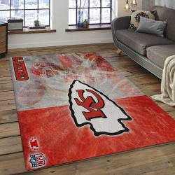 NFL Kansas City Chiefs Rectangle Rug Personalized Non-Slip Carpet Gift For Football Fans KSCC60