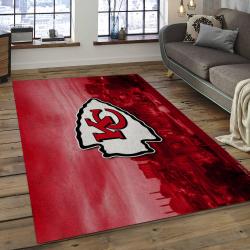 NFL Kansas City Chiefs Rectangle Rug Personalized Non-Slip Carpet Gift For Football Fans KSCC63