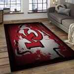nfl kansas city chiefs football team logo rectangle area rug dark room kscc64