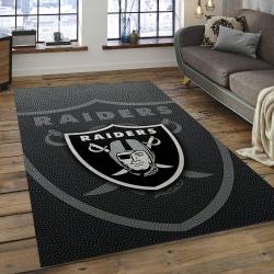 NFL Las Vegas Raiders Rectangle Rug Personalized Non-Slip Carpet Gift For Football Fans LVR37