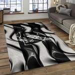 nfl las vegas raiders football team logo rectangle area rug dark room lvr39