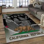 nfl las vegas raiders football team logo rectangle area rug dark room lvr48