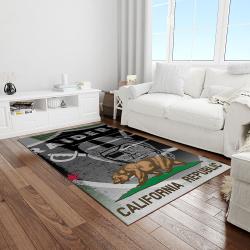 nfl las vegas raiders football team logo rectangle area rug light room lvr48