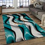 nfl miami dolphins football team logo rectangle area rug dark room mmd29