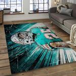 nfl miami dolphins football team logo rectangle area rug dark room mmd40
