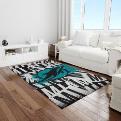 nfl miami dolphins football team logo rectangle area rug light room mmd19