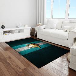 nfl miami dolphins football team logo rectangle area rug light room mmd23