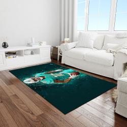 nfl miami dolphins football team logo rectangle area rug light room mmd25