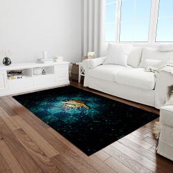 nfl miami dolphins football team logo rectangle area rug light room mmd31