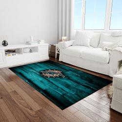 nfl miami dolphins football team logo rectangle area rug light room mmd34