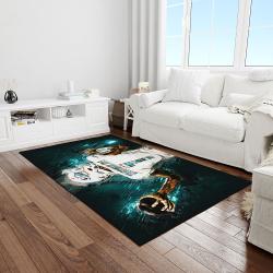 nfl miami dolphins football team logo rectangle area rug light room mmd36