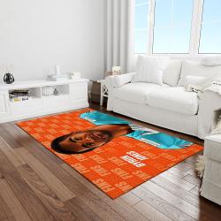 nfl miami dolphins football team logo rectangle area rug light room mmd43