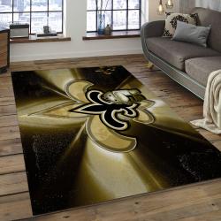 NFL New Orleans Saints Rectangle Rug Personalized Non-Slip Carpet Gift For Football Fans NOS02
