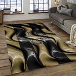 nfl new orleans saints football team logo rectangle area rug dark room nos05