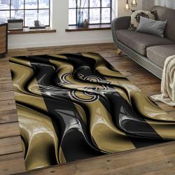 NFL New Orleans Saints Rectangle Rug Personalized Non-Slip Carpet Gift For Football Fans NOS05