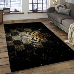 NFL New Orleans Saints Rectangle Rug Personalized Non-Slip Carpet Gift For Football Fans NOS12