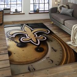 NFL New Orleans Saints Rectangle Rug Personalized Non-Slip Carpet Gift For Football Fans NOS13