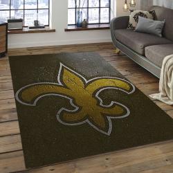 NFL New Orleans Saints Rectangle Rug Personalized Non-Slip Carpet Gift For Football Fans NOS14