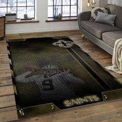 NFL New Orleans Saints Rectangle Rug Personalized Non-Slip Carpet Gift For Football Fans NOS24