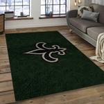 nfl new orleans saints football team logo rectangle area rug dark room nos28