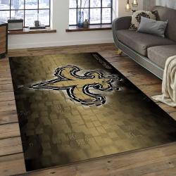 NFL New Orleans Saints Rectangle Rug Personalized Non-Slip Carpet Gift For Football Fans NOS30