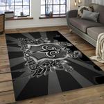 nfl new orleans saints football team logo rectangle area rug dark room nos31