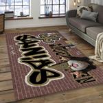 nfl new orleans saints football team logo rectangle area rug dark room nos33