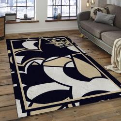 NFL New Orleans Saints Rectangle Rug Personalized Non-Slip Carpet Gift For Football Fans NOS34