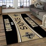 nfl new orleans saints football team logo rectangle area rug dark room nos36