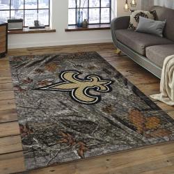 NFL New Orleans Saints Rectangle Rug Personalized Non-Slip Carpet Gift For Football Fans NOS37