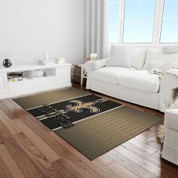 nfl new orleans saints football team logo rectangle area rug light room nos03
