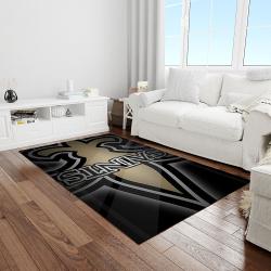 nfl new orleans saints football team logo rectangle area rug light room nos10