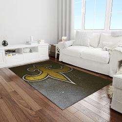 nfl new orleans saints football team logo rectangle area rug light room nos14
