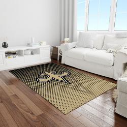 nfl new orleans saints football team logo rectangle area rug light room nos18