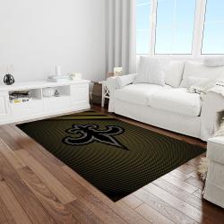 nfl new orleans saints football team logo rectangle area rug light room nos25