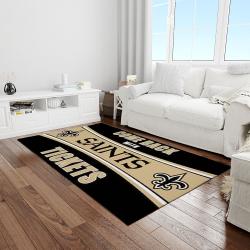 nfl new orleans saints football team logo rectangle area rug light room nos36
