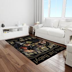 nfl new orleans saints football team logo rectangle area rug light room nos38