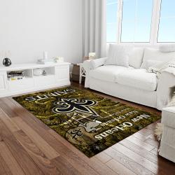 nfl new orleans saints football team logo rectangle area rug light room nos39