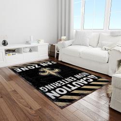 nfl new orleans saints football team logo rectangle area rug light room nos46