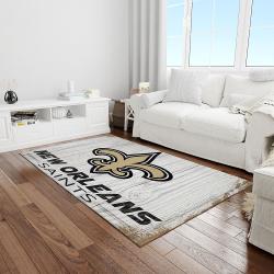 nfl new orleans saints football team logo rectangle area rug light room nos51