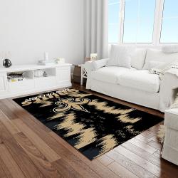 nfl new orleans saints football team logo rectangle area rug light room nos59