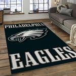 nfl philadelphia eagles football team logo rectangle area rug dark room pe01